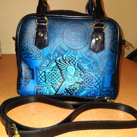 Viking Style Handbags - Viking Style leather handbag - Odin's Ravens